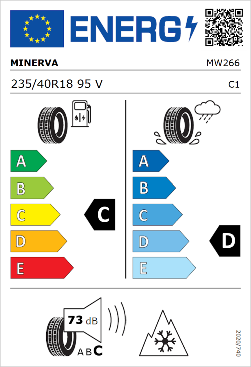 Tyre Label for Minerva S210 235/40R18 95V